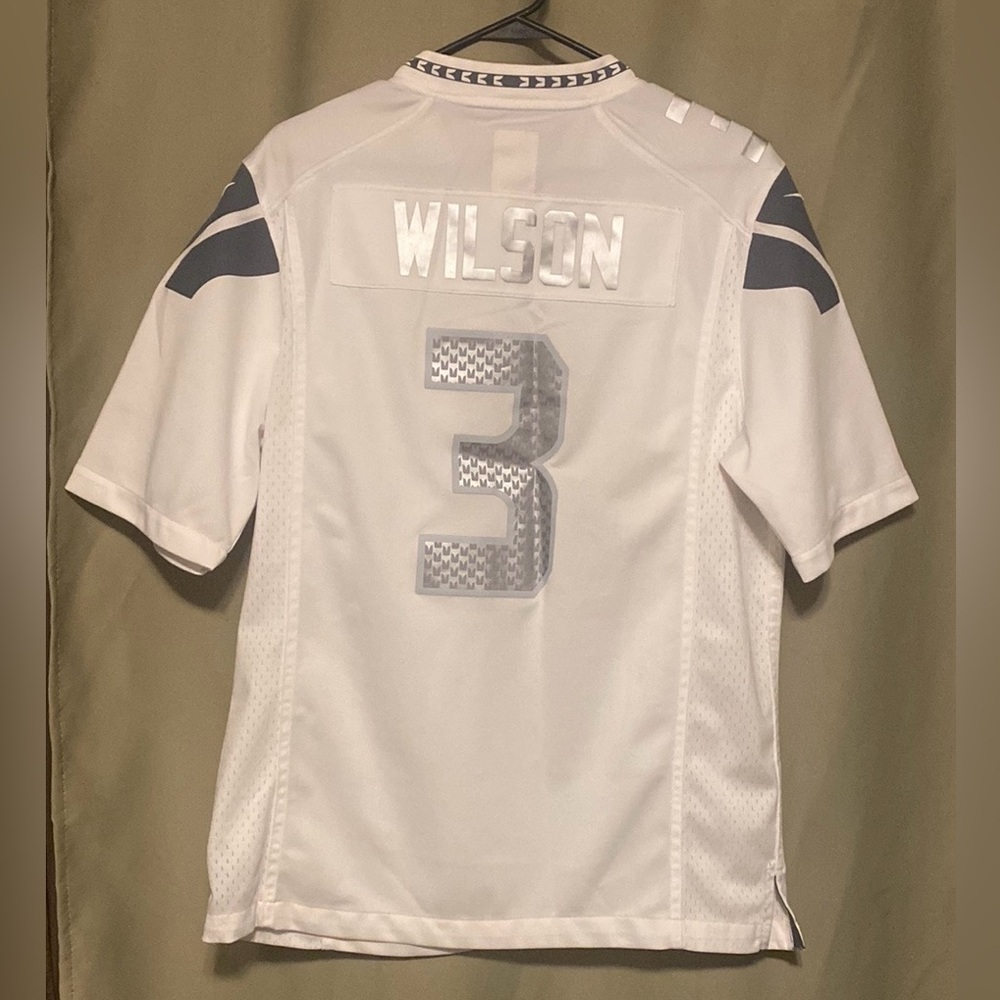 Seattle Seahawks Russell Wilson #3 Nike Team Limited Platinum Fan Jersey Men’s M - Picture 2 of 8